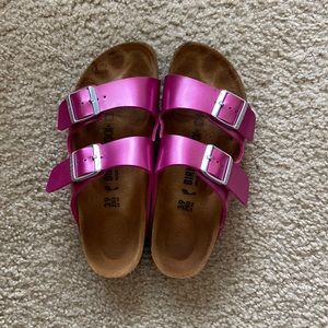 Metallic Pink Birkenstock Sandals